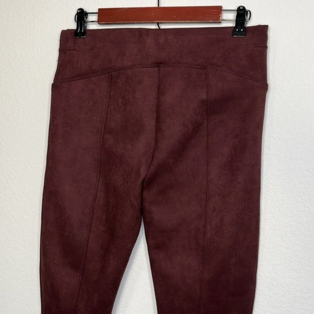 SPANX Suede Legging Wine color size Large Petite Women’s‎ clothing - Picture 6 of 12